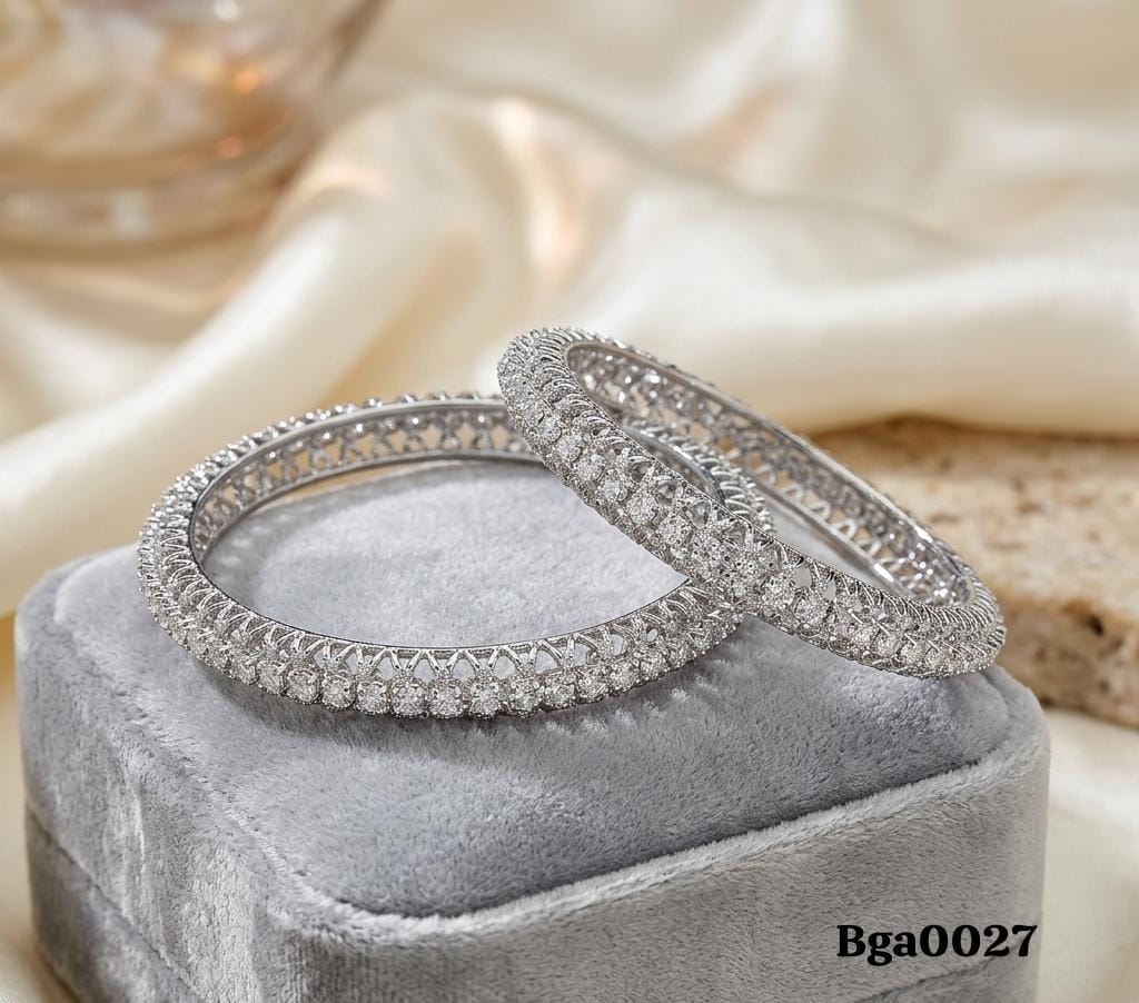 Sparkling Pave Eternity Bangles