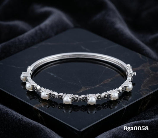 Pearl and Marcasite Bangle