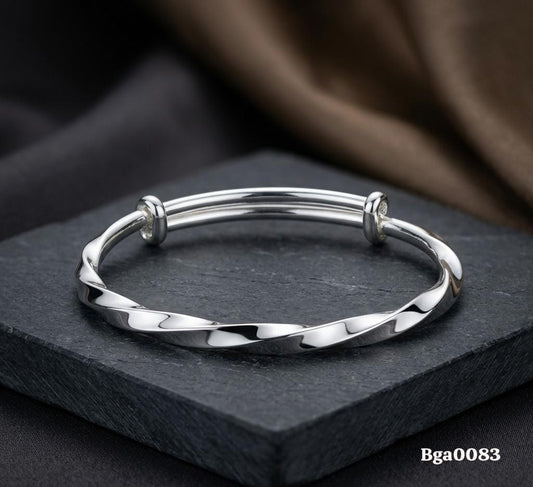 Twisted Silhouette Adjustable Bangle