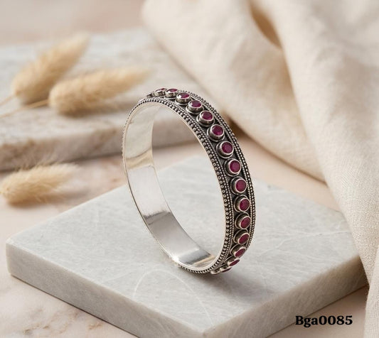 Ruby-Studded Traditional Kada