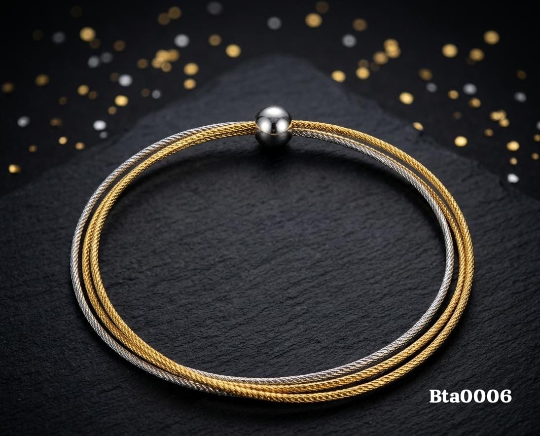 Two-Tone Bangle Bracelet