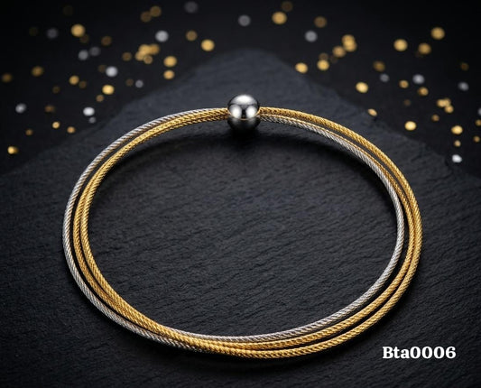 Two-Tone Bangle Bracelet