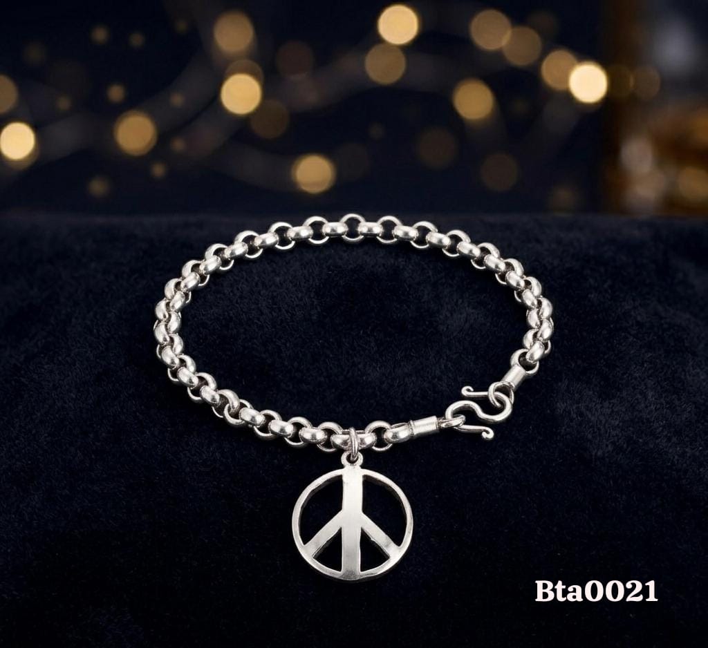 Peace Sign Charm Bracelet
