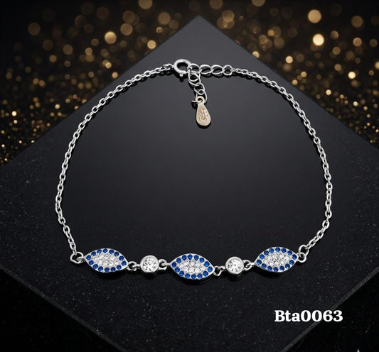 Eye-Motif Sterling Silver Bracelet