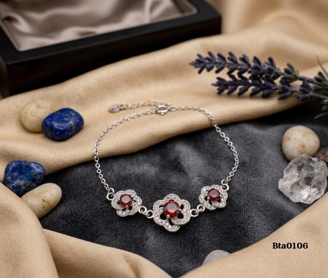 Floral Gemstone Bracelet