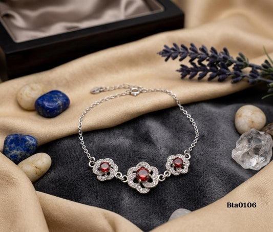 Floral Gemstone Bracelet