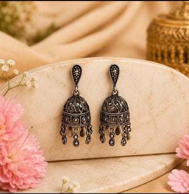 Marcasite Vintage Jhumki Earrings