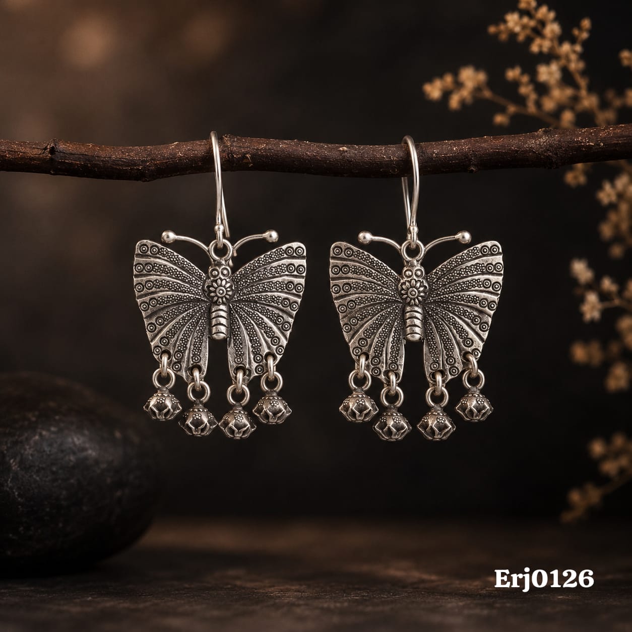 Butterfly Charm Drop Earrings