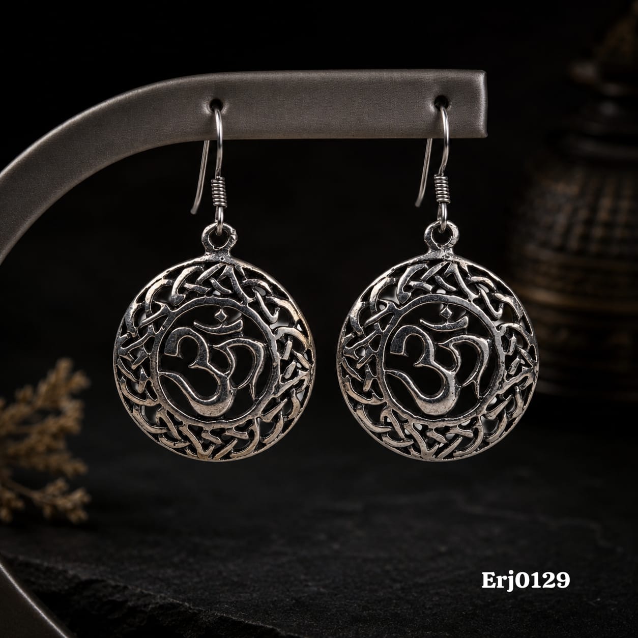 Om Symbol Drop Earrings