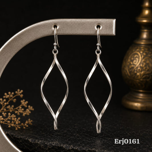 Twisted Oval Drop Earrings