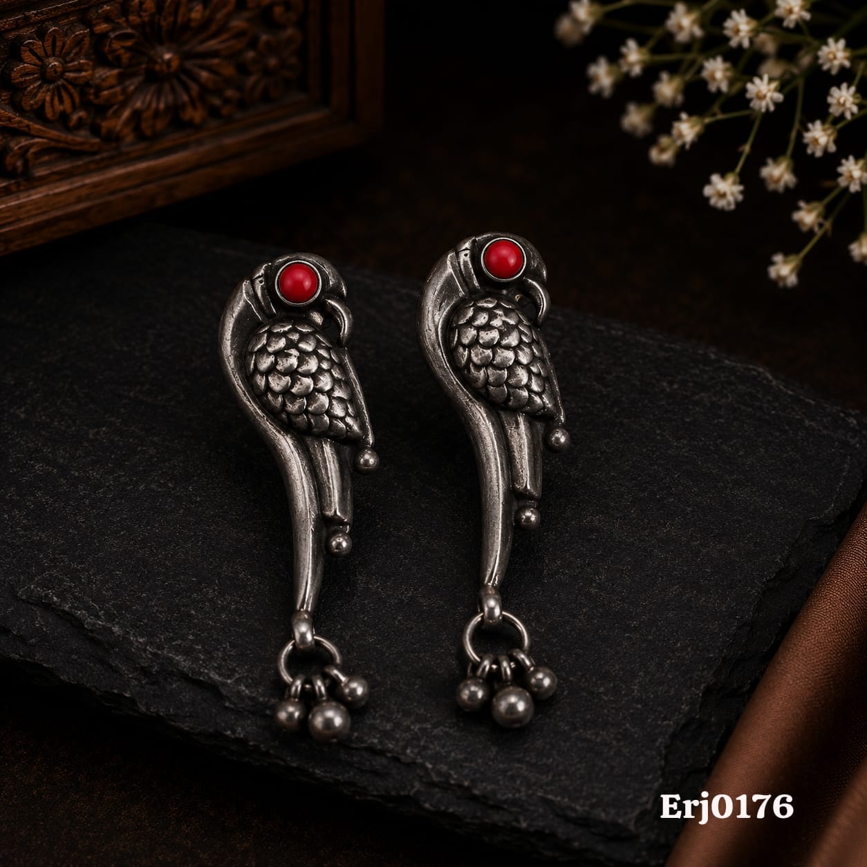 Parrot Motif Stud Earrings