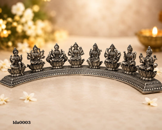 92.5 Sterling Silver Ashta Lakshmi Idol