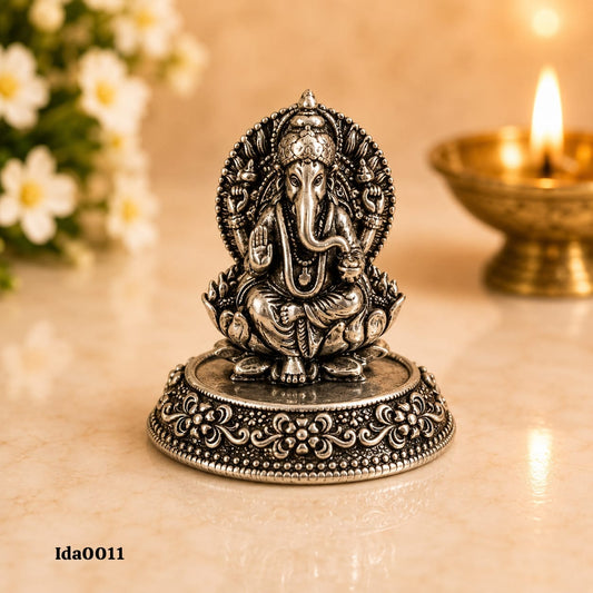 92.5 Sterling Silver Lord Ganesha Idol