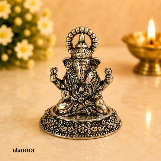 92.5 Sterling Silver Ganpati Bappa Idol