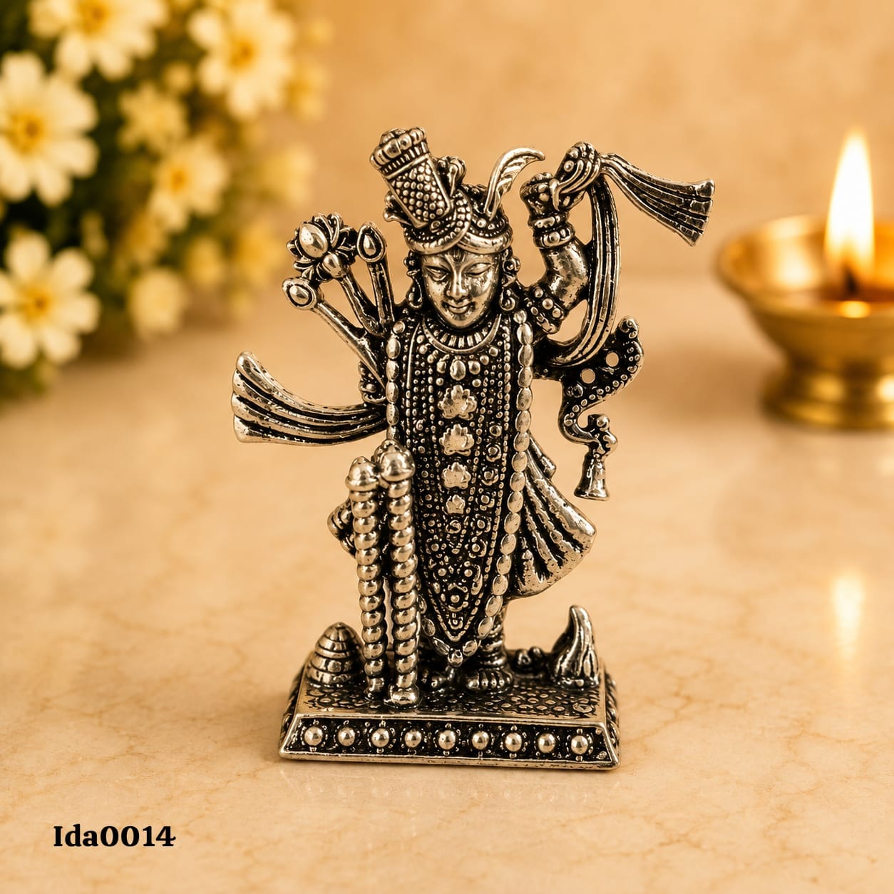 92.5 Sterling Silver 1.5 Inch Shreenathji Idol