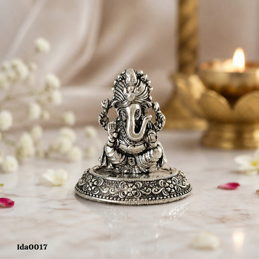 92.5 Sterling Silver 1 Inch Lord Ganesha Idol