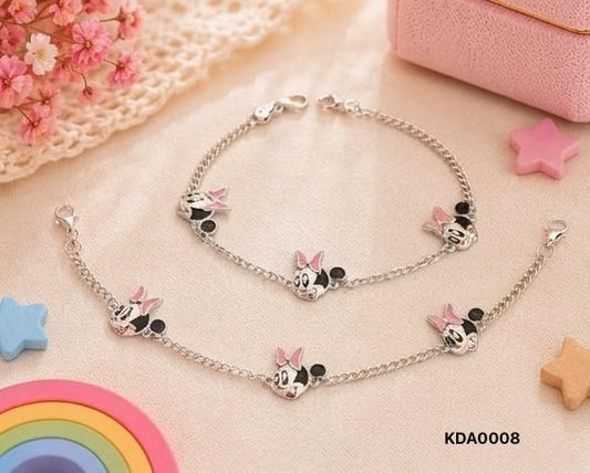 92.5 Sterling Silver Kids' Minnie Anklets