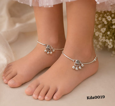 Kids Sterling Silver Snake Chain Anklets
