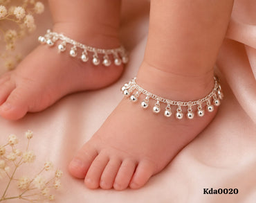 Kids Sterling Silver Ghungroo Anklets – 5.5 inch