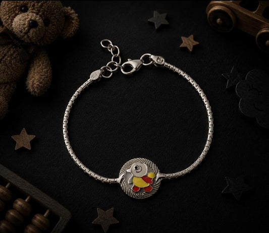 Charming 92.5 Sterling Silver Kids' Bracelet – Bird Character Charm