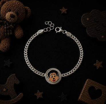 92.5 Sterling Silver Cartoon Character Bracelet