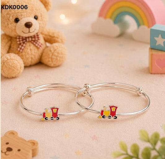 Train Charm 92.5 Sterling Silver Kada Set