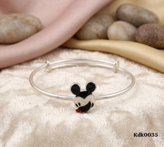 Cartoon Mouse Charm 92.5 Sterling Silver Kada