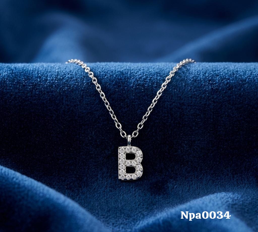 Initial "B" Pendant Necklace