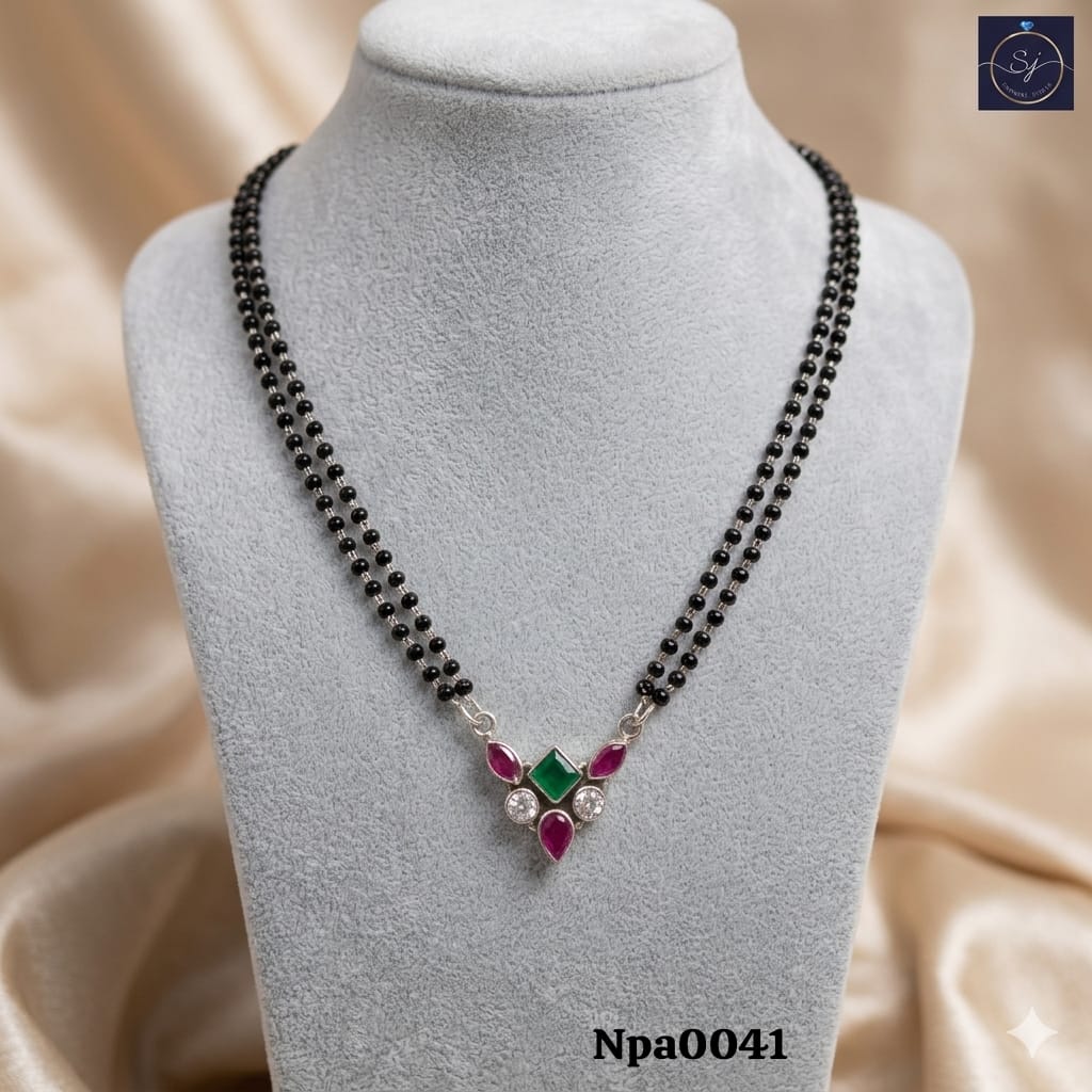 Gemstone Mangalsutra Necklace
