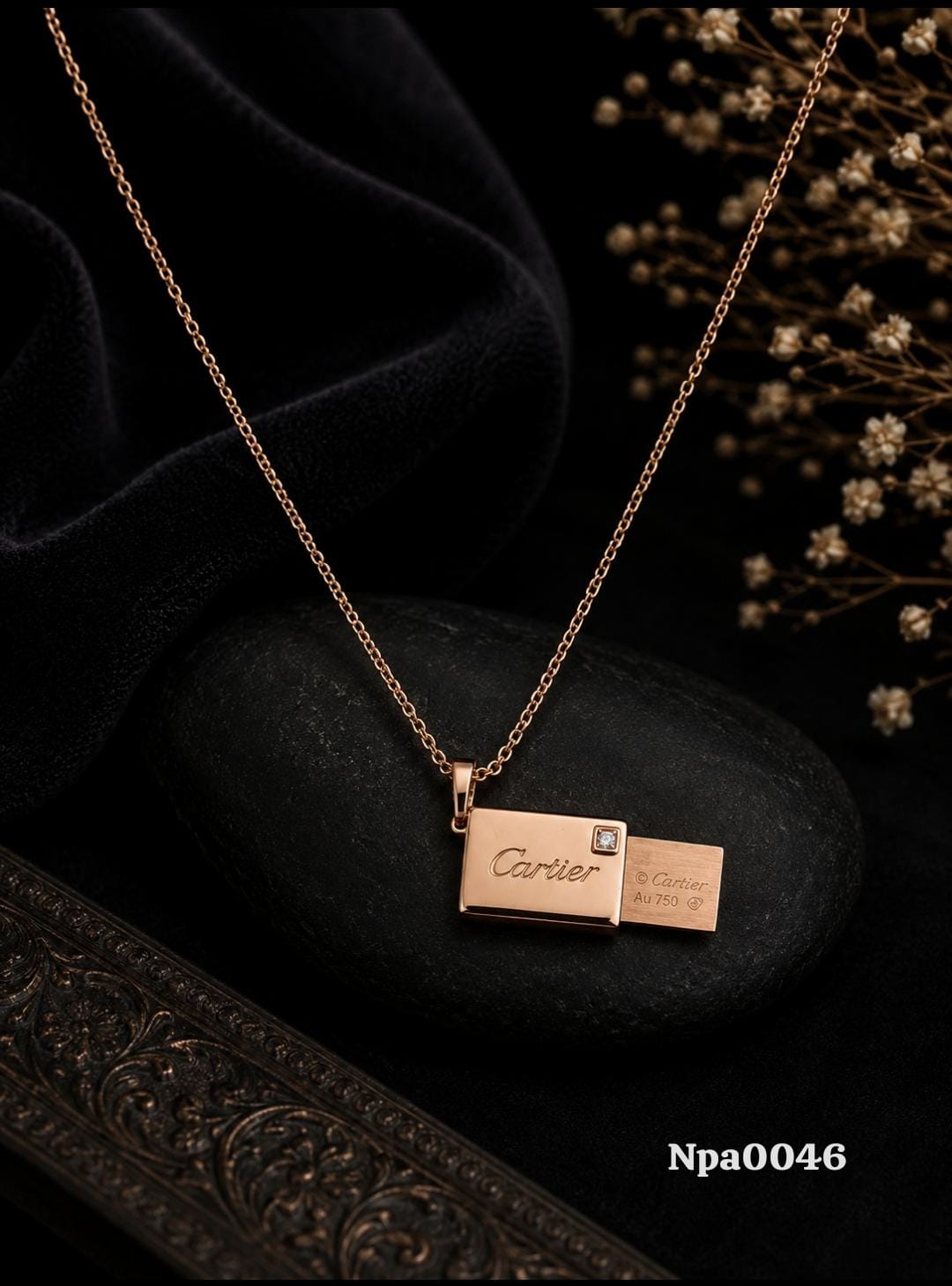 Cartier Bar Pendant Necklace