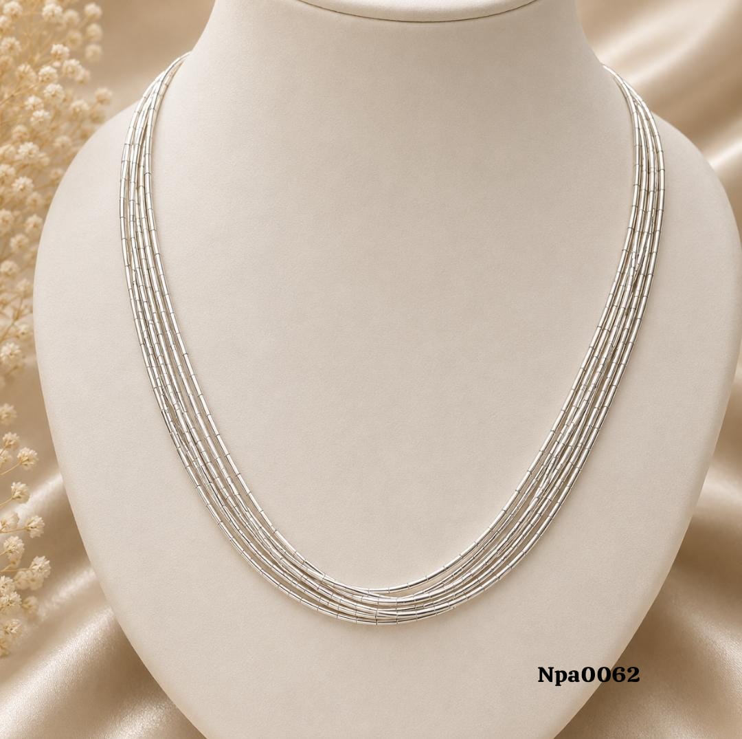 Multi-Strand Tube Bead Necklace
