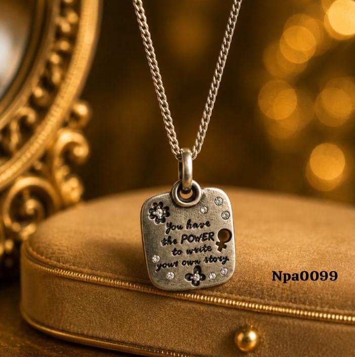 Inspirational Quote Pendant Necklace