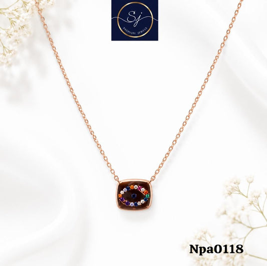Multi-Colored Evil Eye Pendant Necklace