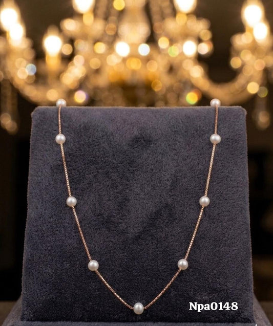 Big Pearl Station Necklace