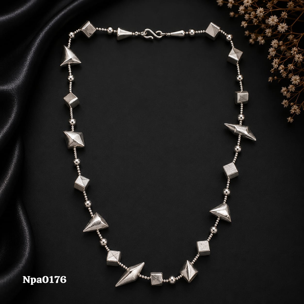 Geometric Statement Sterling Silver Necklace