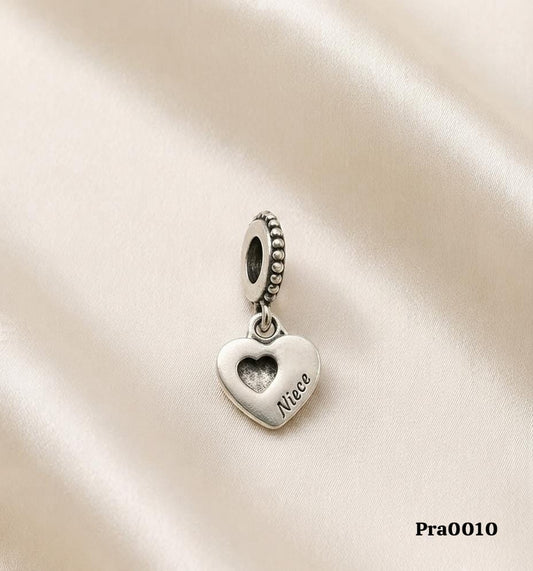 Niece Heart Dangle Charm