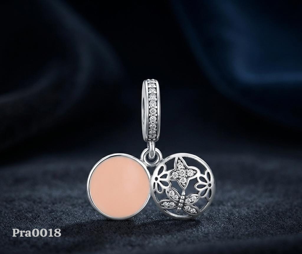 Butterfly and Disc Dangle Charm