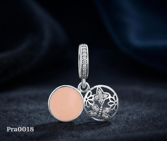 Butterfly and Disc Dangle Charm
