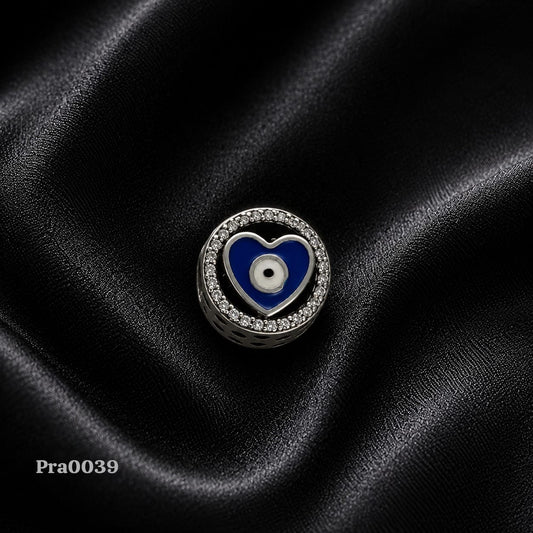 Evil Eye Heart Charm