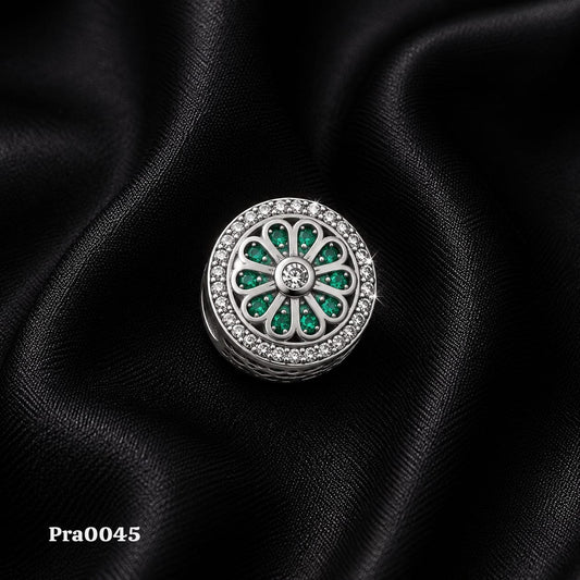 Emerald Floral Bloom Charm