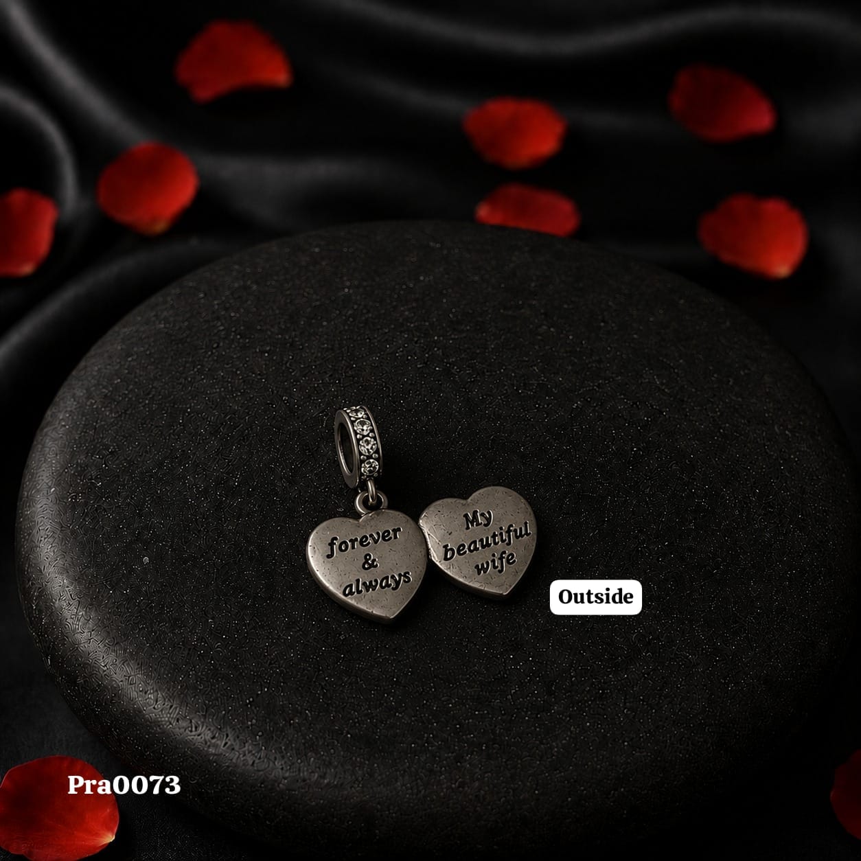 Forever & Always" Heart Locket Charm