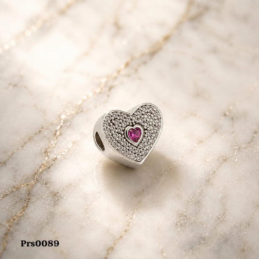 Pavé Heart Charm