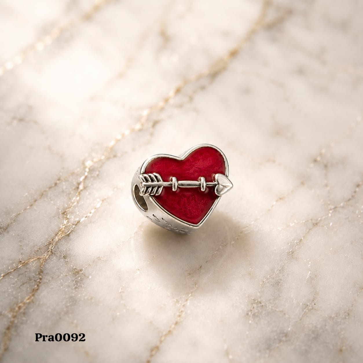 Cupid's Arrow Heart Charm