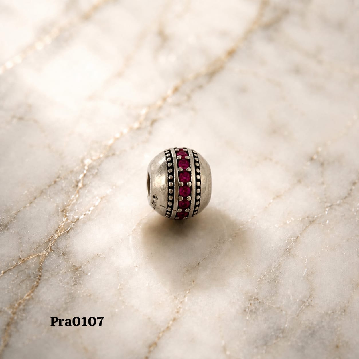 Red Gemstone Band Charm