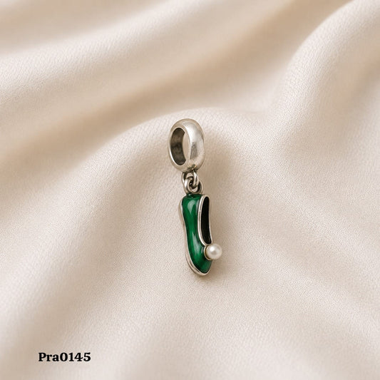 Emerald Slipper" Charm