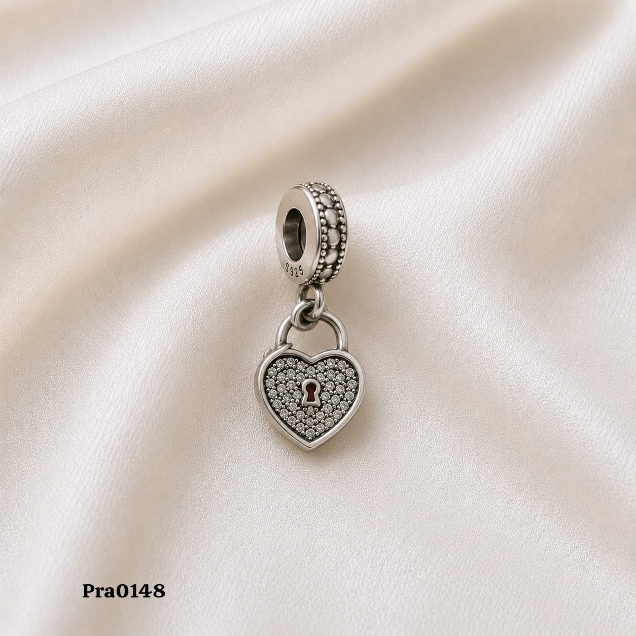 Key to My Heart" Padlock Charm