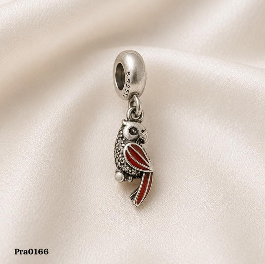 Tropical Red Parrot" Charm