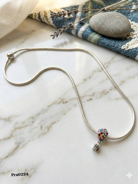 Adventure Awaits" Snake Chain Necklace