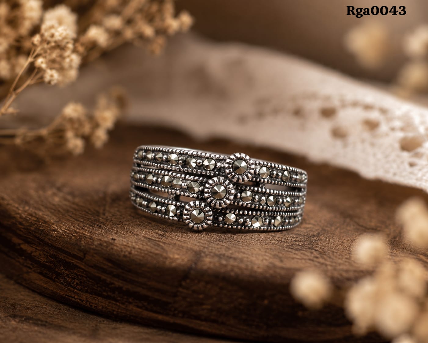 Marcasite Statement Ring