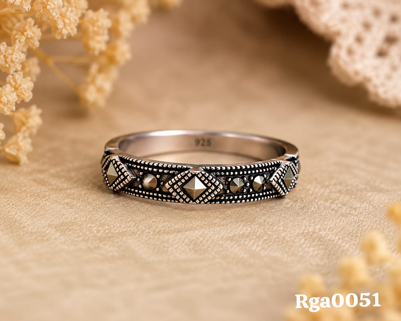 Marcasite Sterling Silver Ring